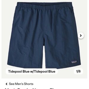 PATAGONIA Men’s Baggies Shorts 7” Inseam — XX-Large (XXL) — Blue